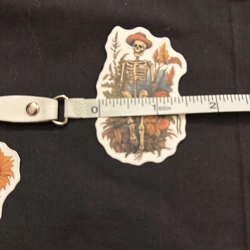 Floral skull stickers/decals.